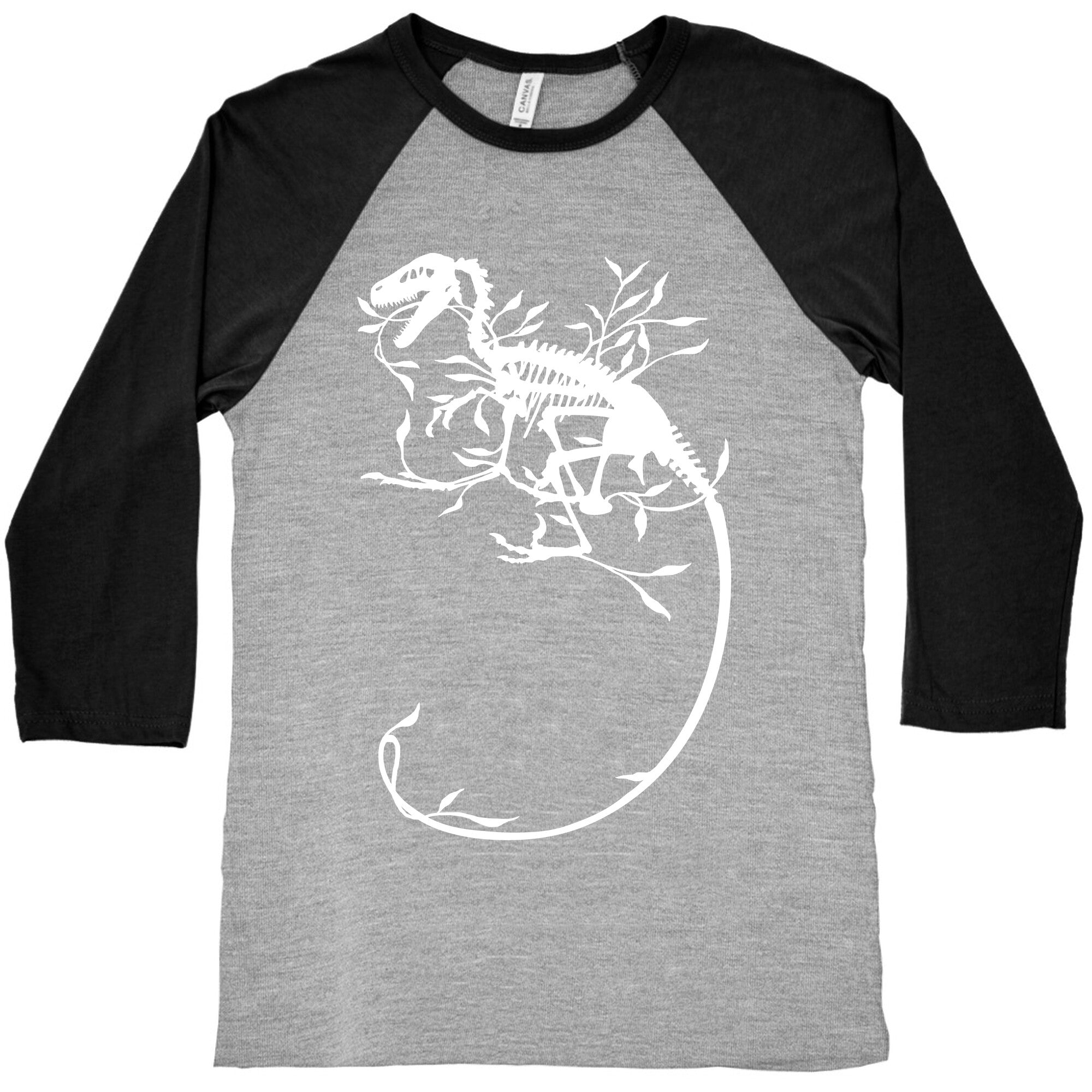 Floral Dinosaur Baseball Tee