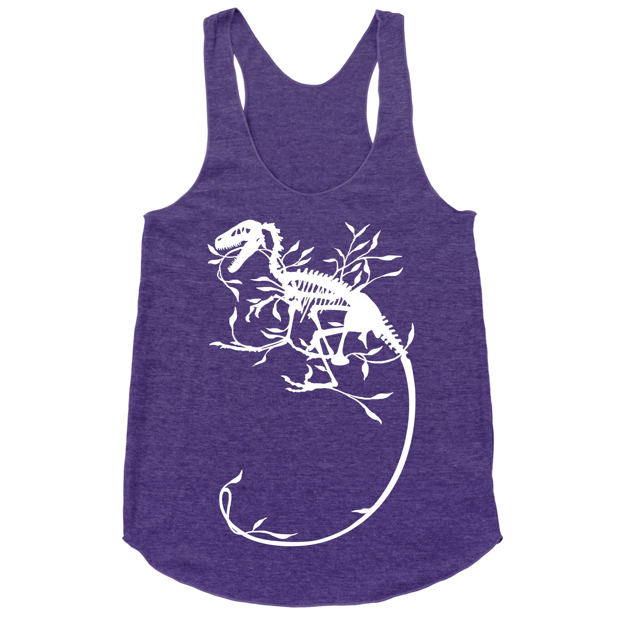 Floral Dinosaur Racerback Tank