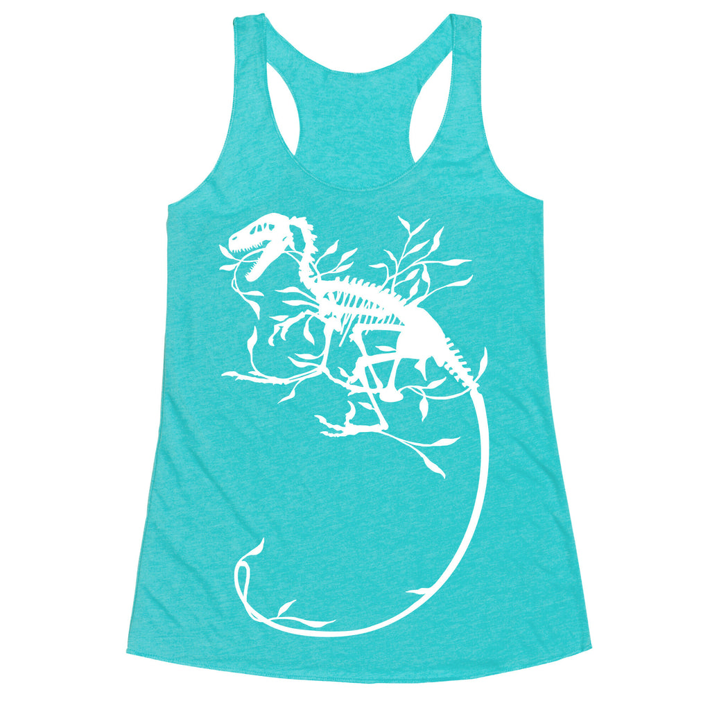 Floral Dinosaur Racerback Tank