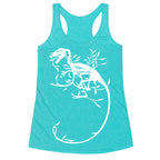 Floral Dinosaur Racerback Tank