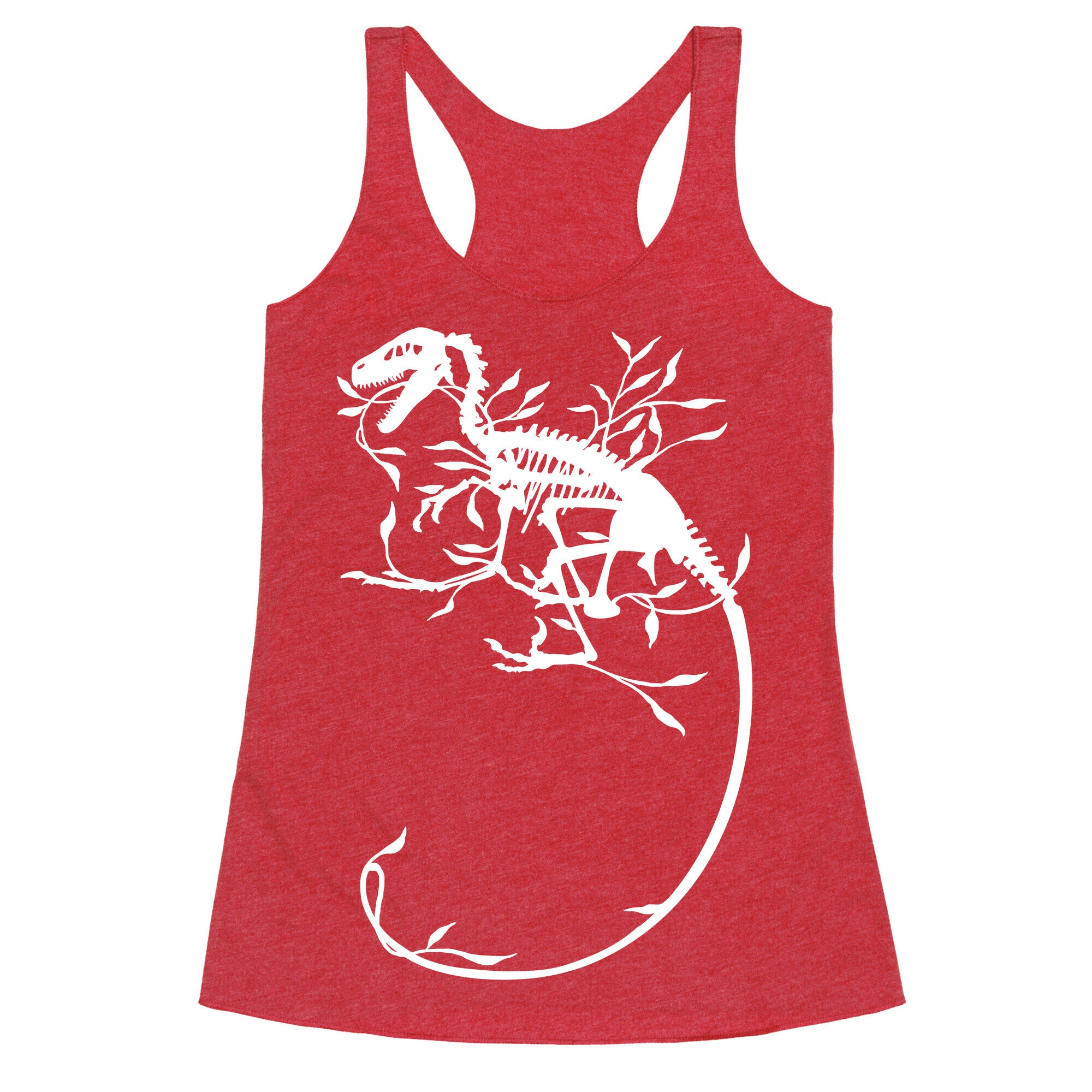 Floral Dinosaur Racerback Tank