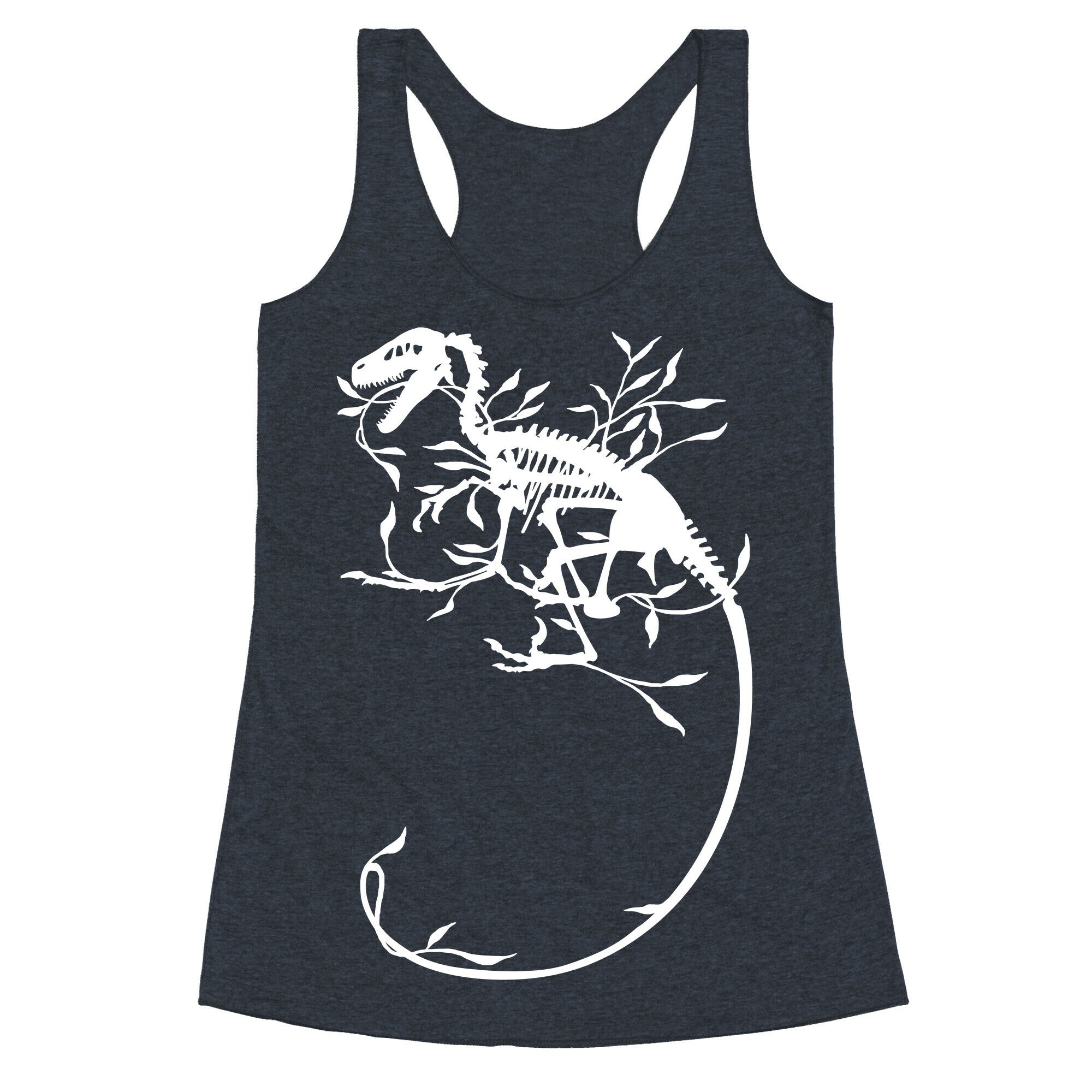 Floral Dinosaur Racerback Tank