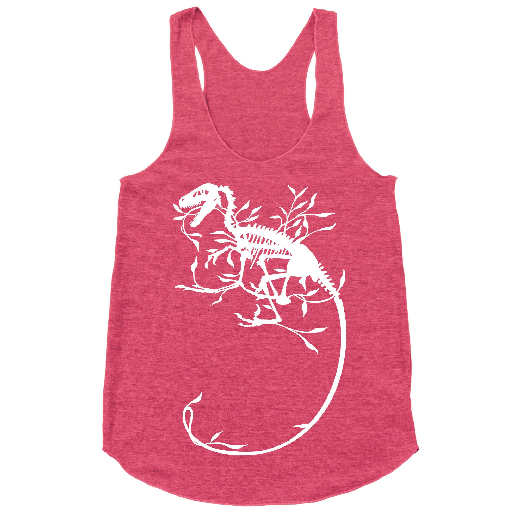 Floral Dinosaur Racerback Tank