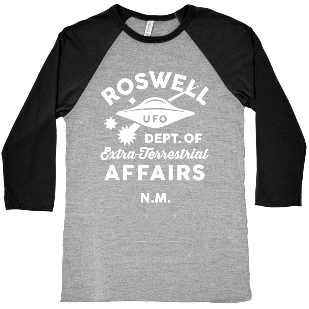 Roswell Department Of Extra-Terrestrial Affairs Baseball Tee
