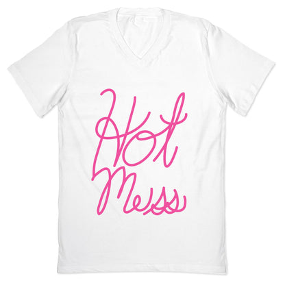 Hot Mess (Script) V-Neck