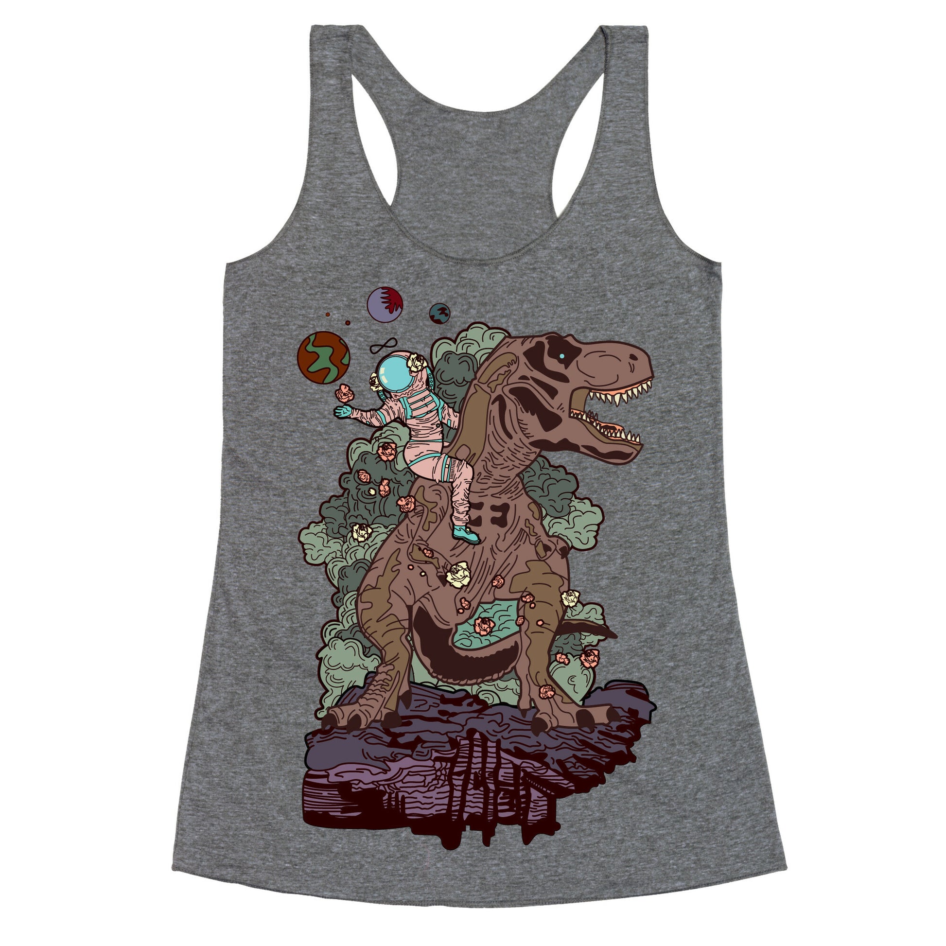 Dinosaur Strength Tarot Racerback Tank