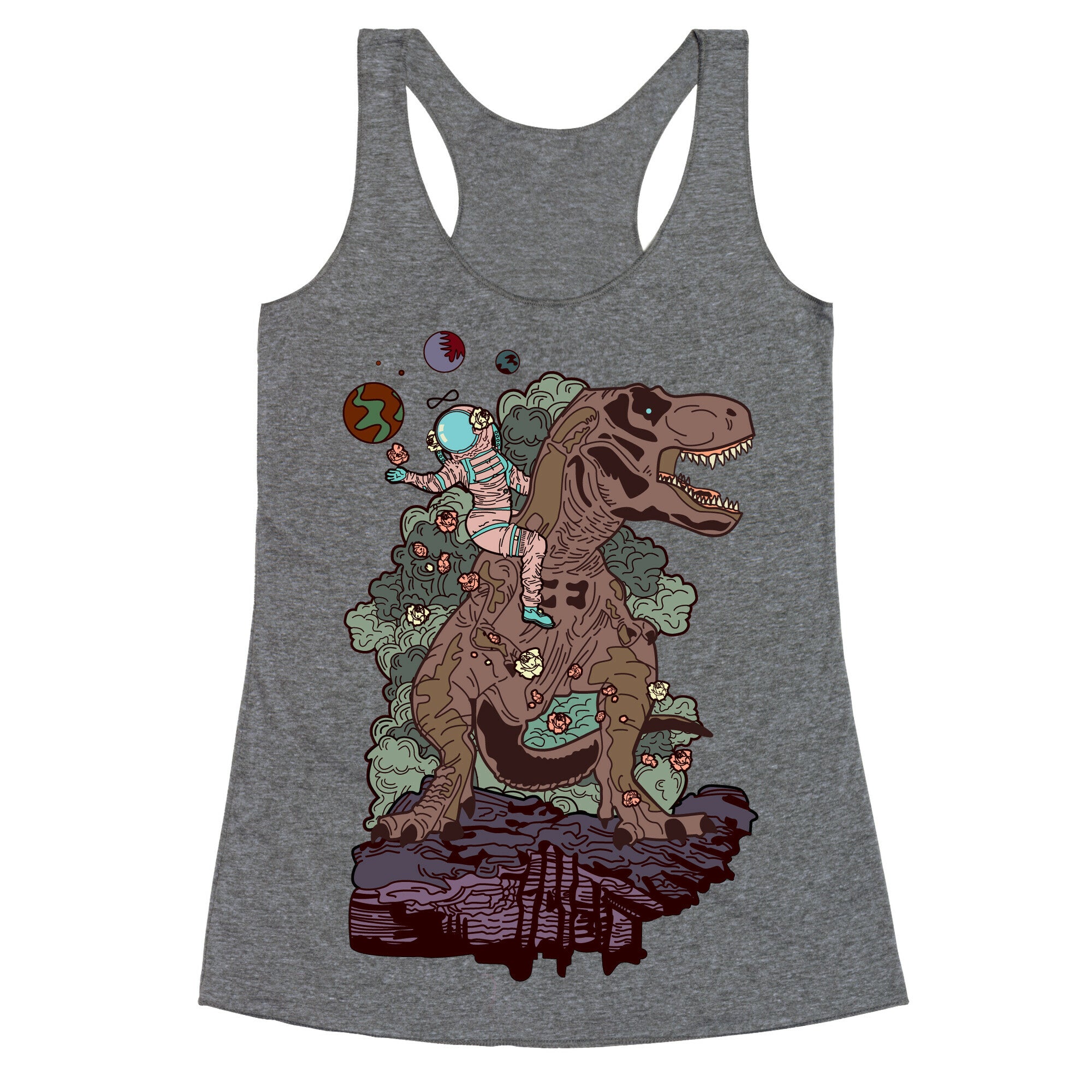 Dinosaur Strength Tarot Racerback Tank