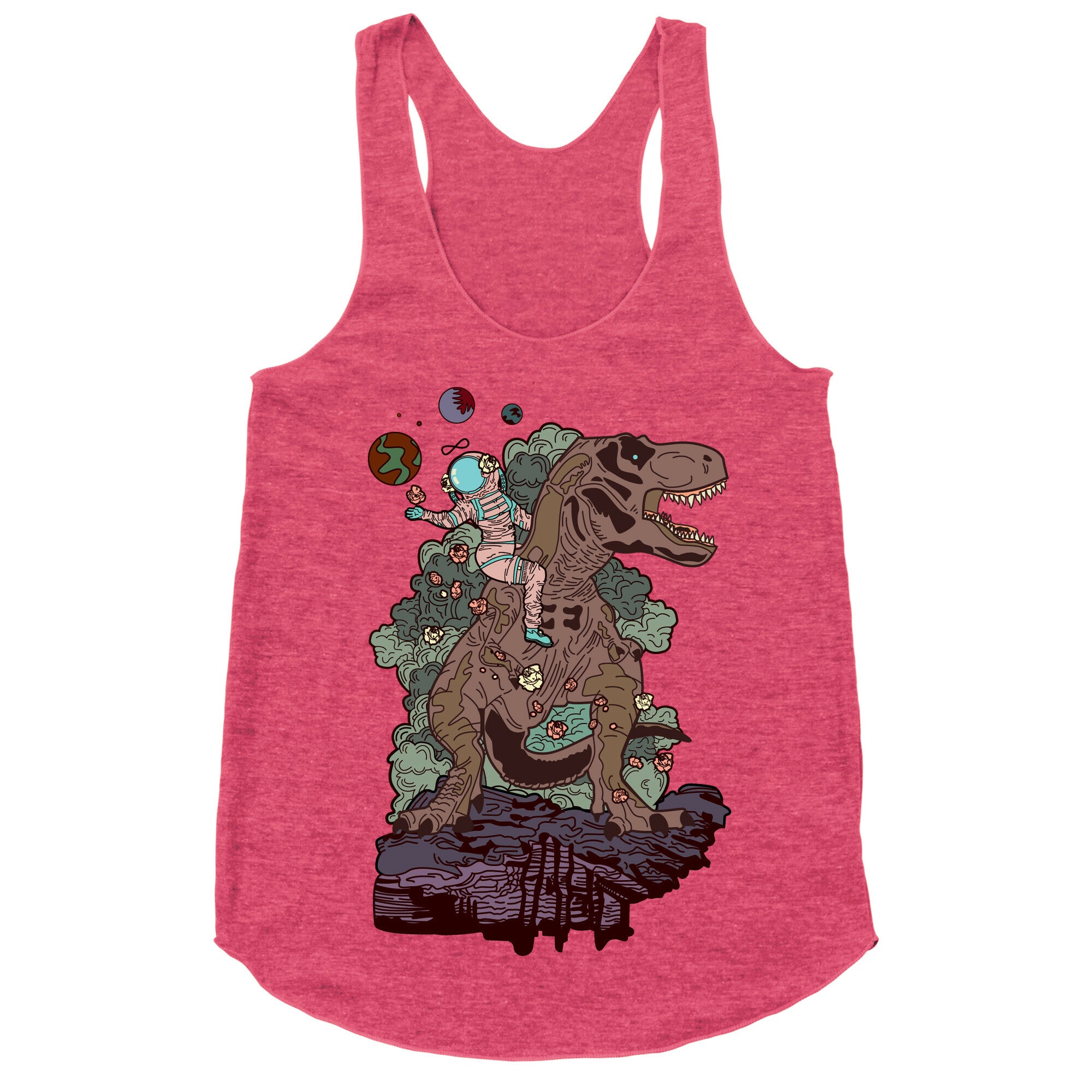 Dinosaur Strength Tarot Racerback Tank