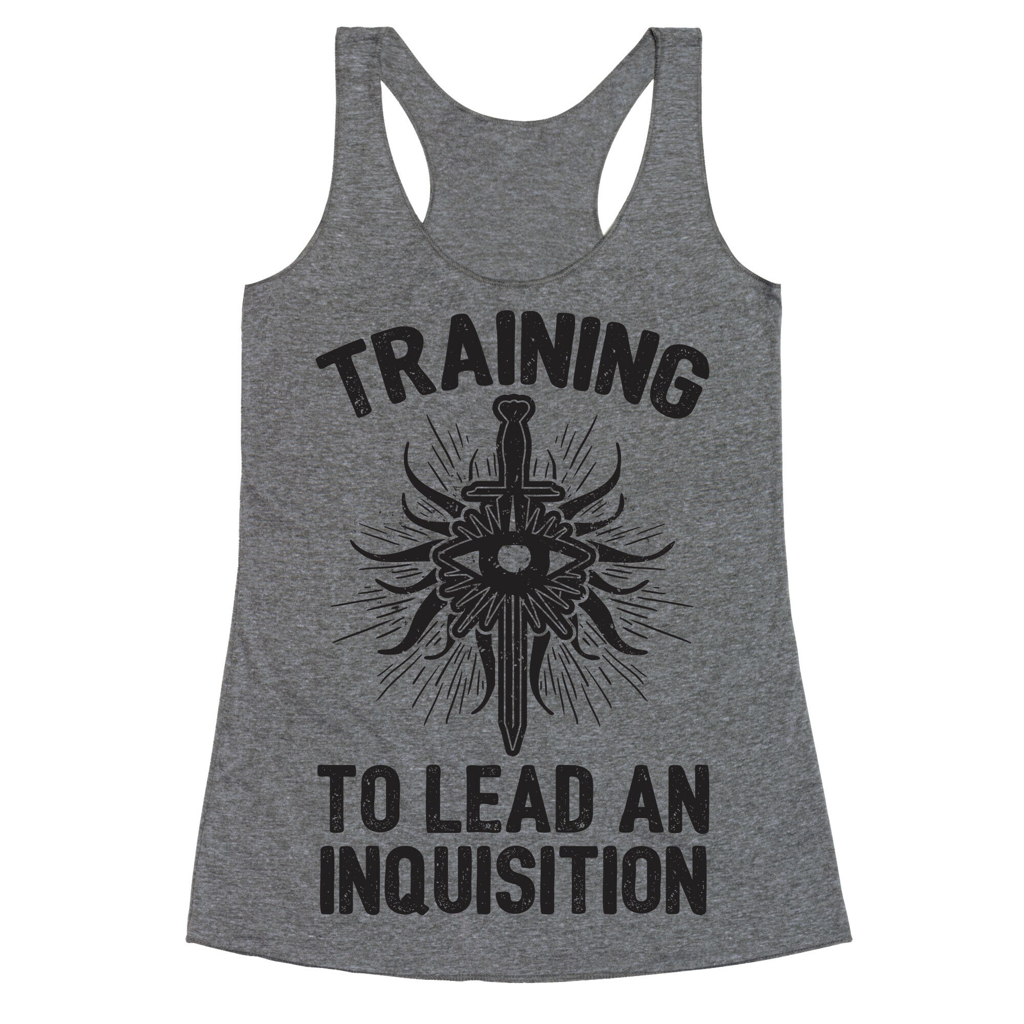 Training To Lead An Inquisition Racerback Tank
