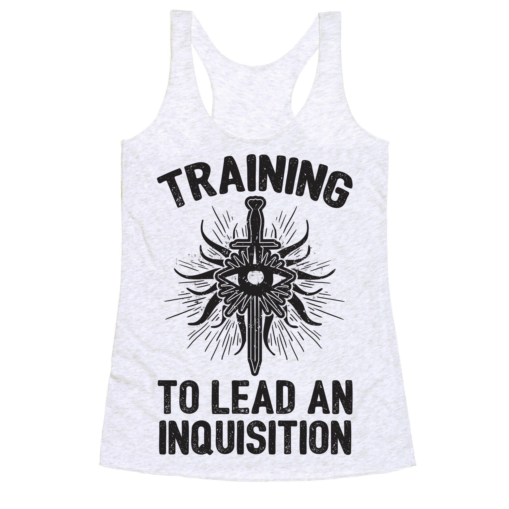 Training To Lead An Inquisition Racerback Tank
