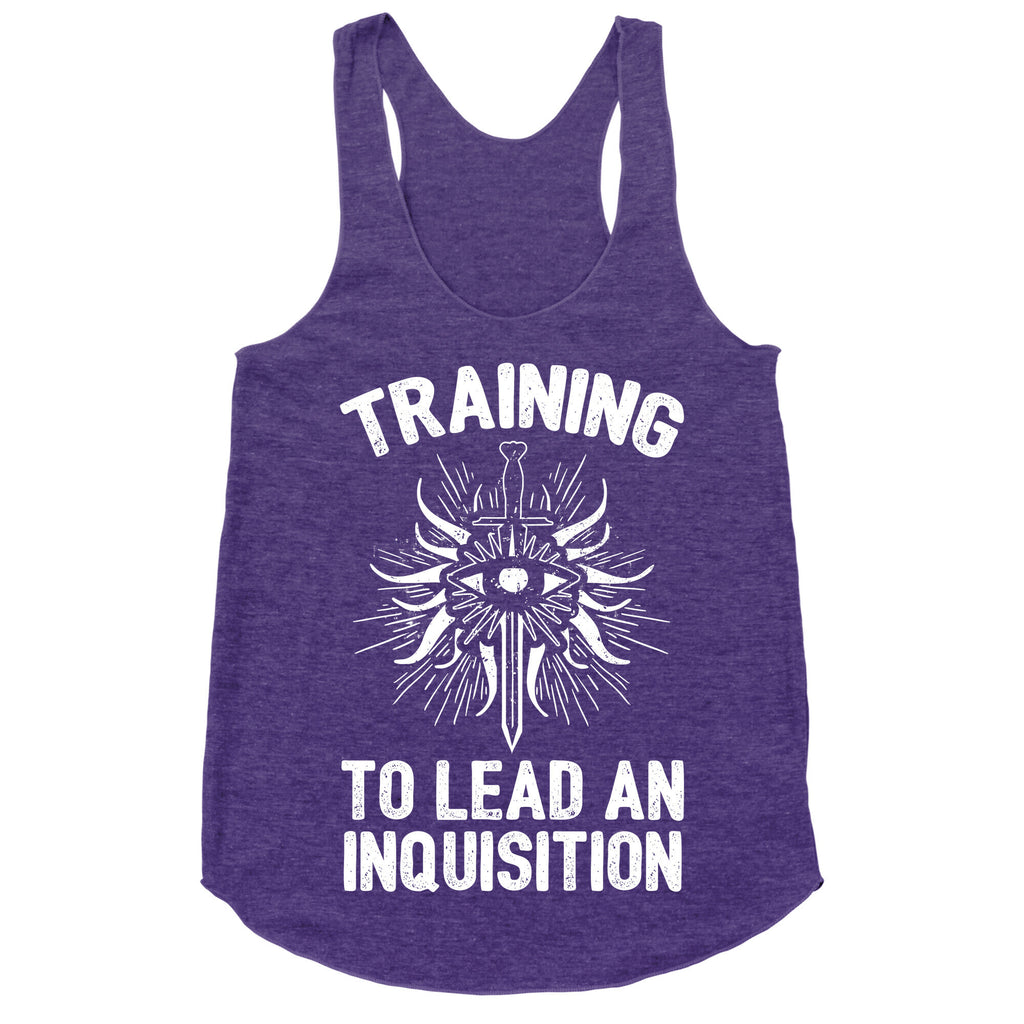 Training To Lead An Inquisition Racerback Tank