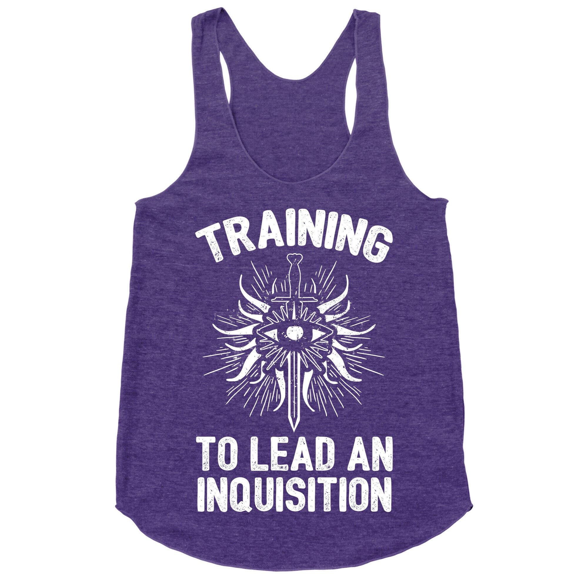 Training To Lead An Inquisition Racerback Tank