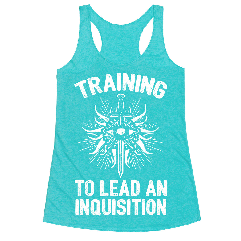Training To Lead An Inquisition Racerback Tank