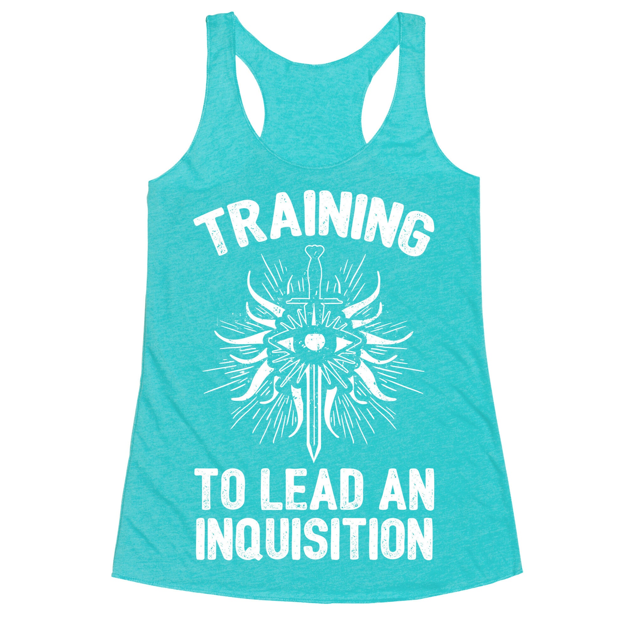 Training To Lead An Inquisition Racerback Tank