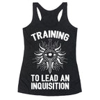 Training To Lead An Inquisition Racerback Tank