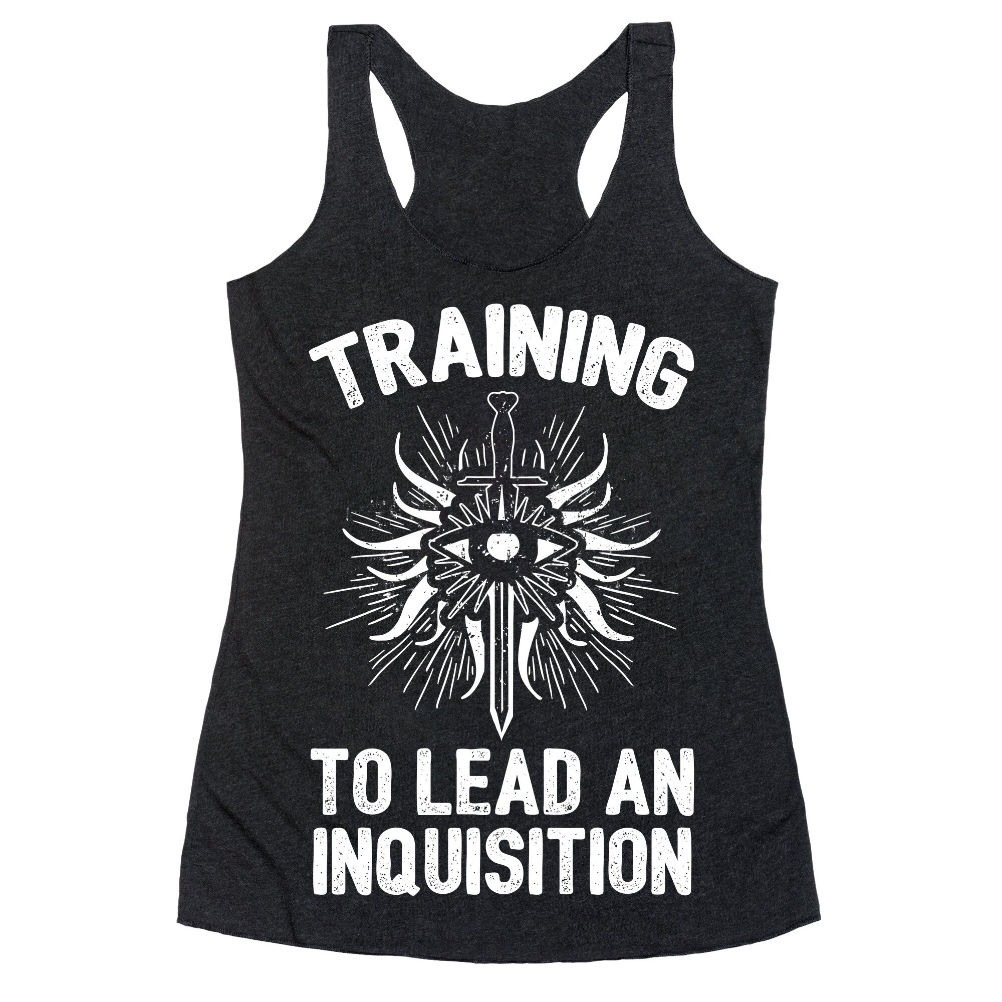 Training To Lead An Inquisition Racerback Tank