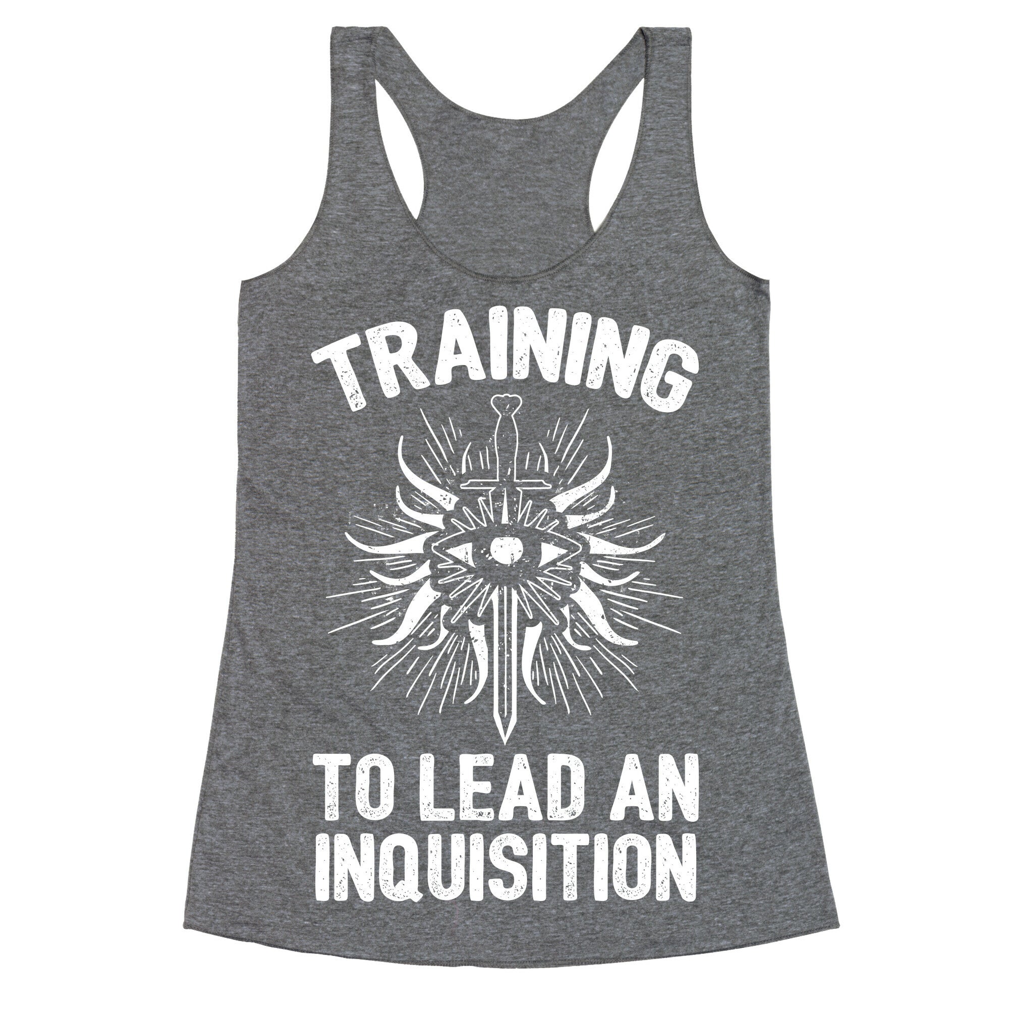 Training To Lead An Inquisition Racerback Tank