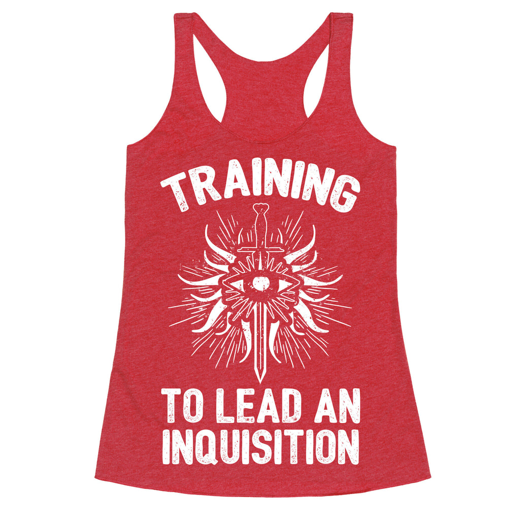 Training To Lead An Inquisition Racerback Tank
