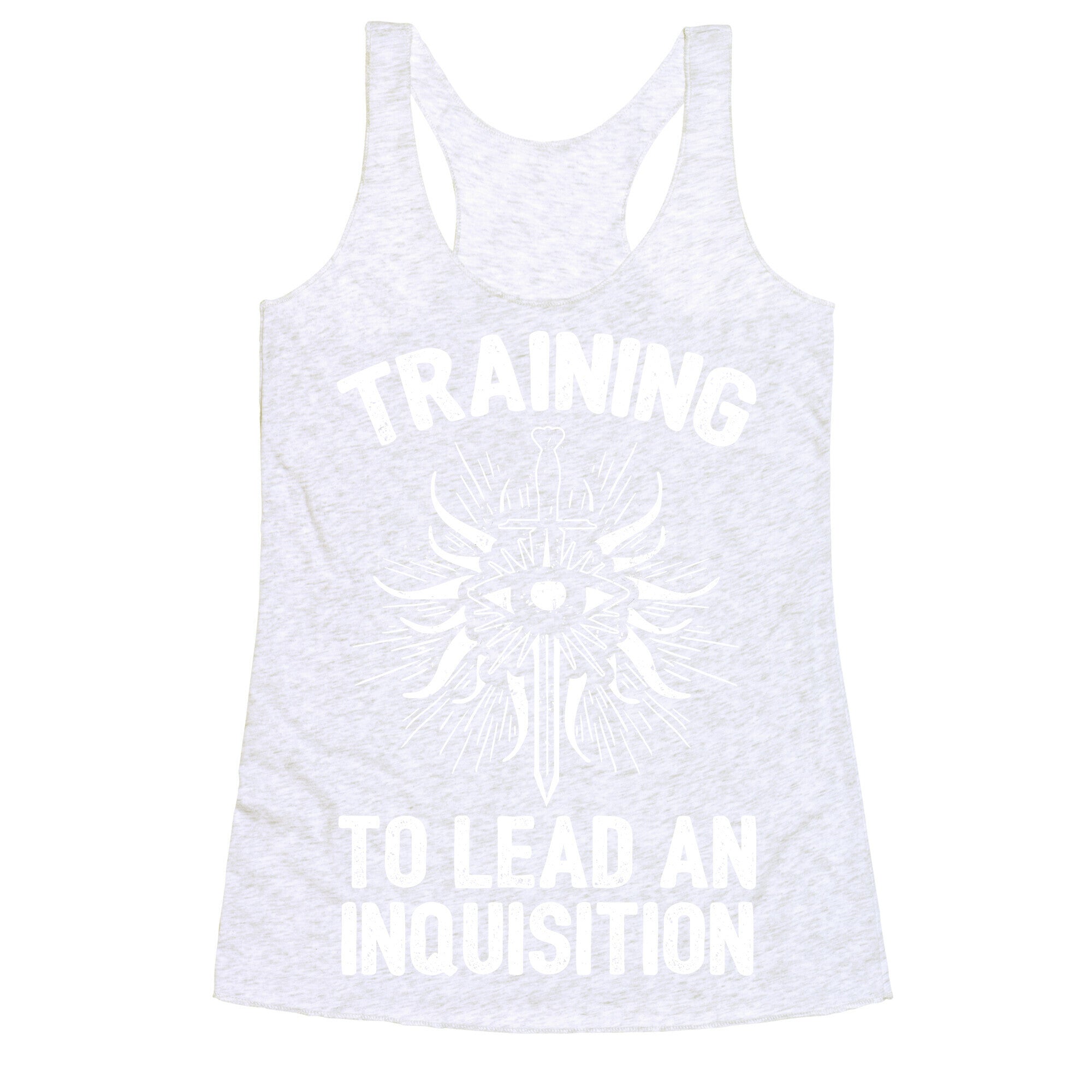 Training To Lead An Inquisition Racerback Tank