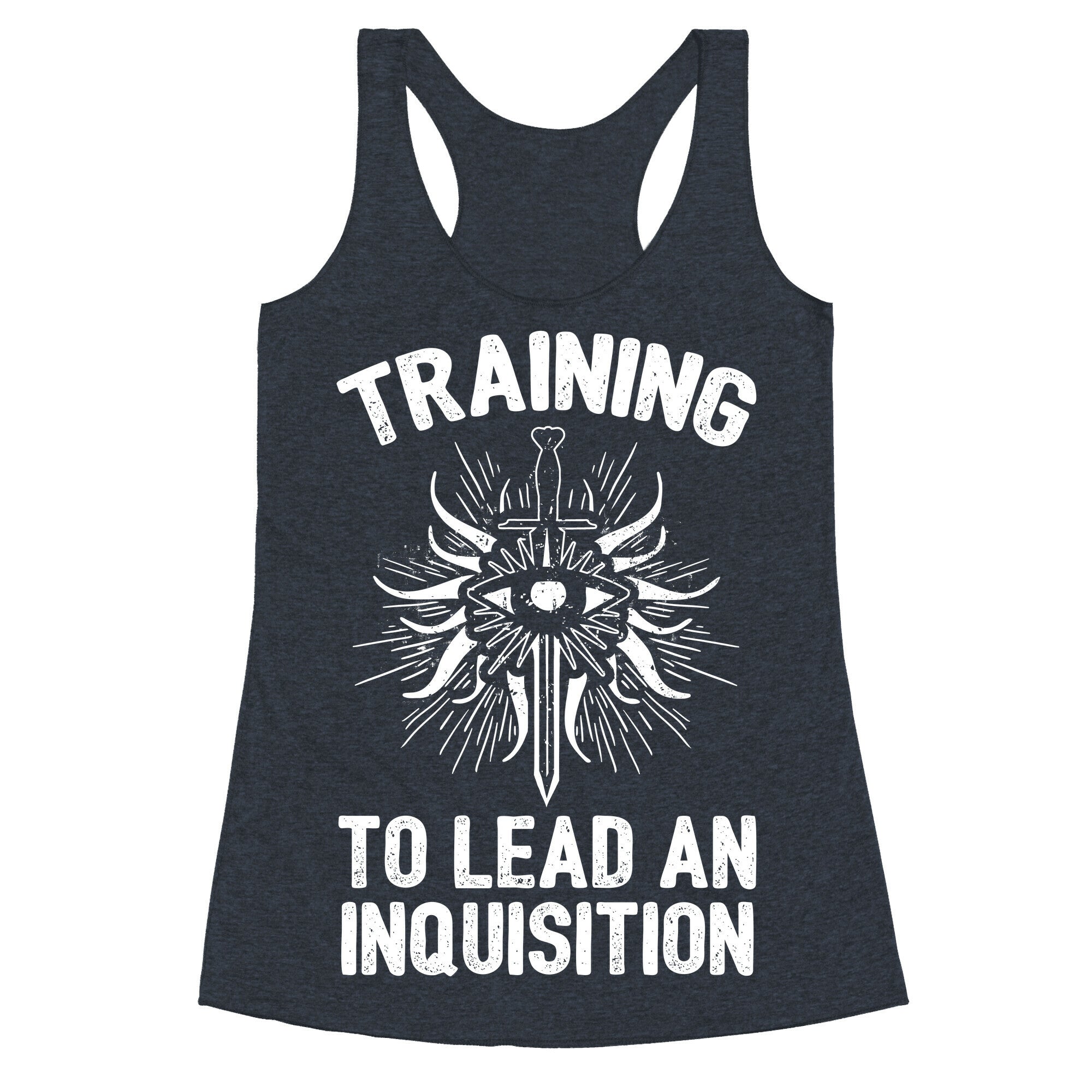 Training To Lead An Inquisition Racerback Tank