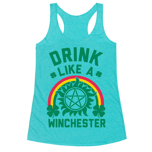 Drink Like A Winchester (St. Patrick's Day) Racerback Tank