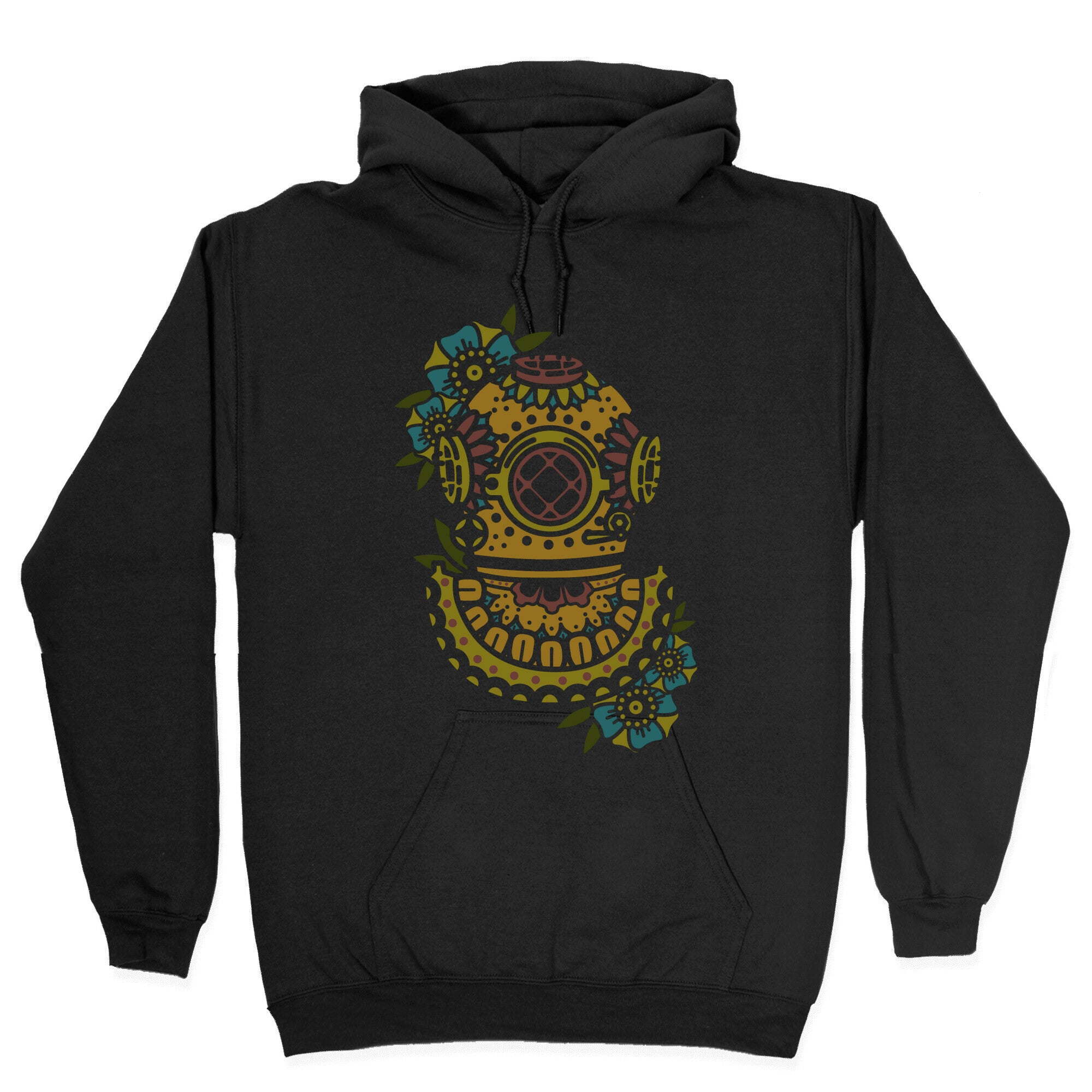Floral Diving Helmet Hoodie