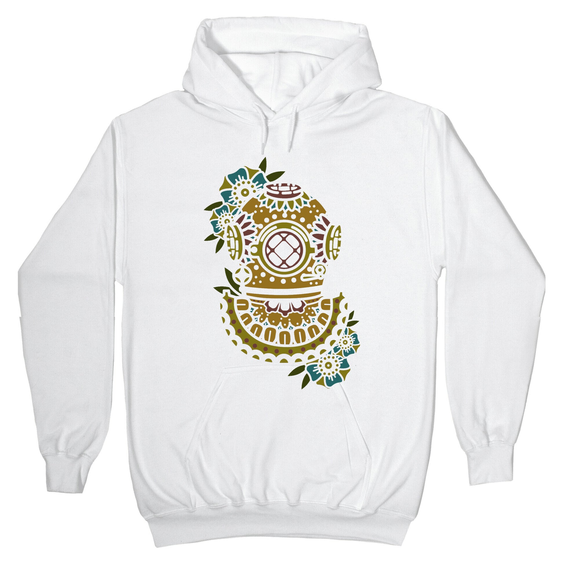 Floral Diving Helmet Hoodie