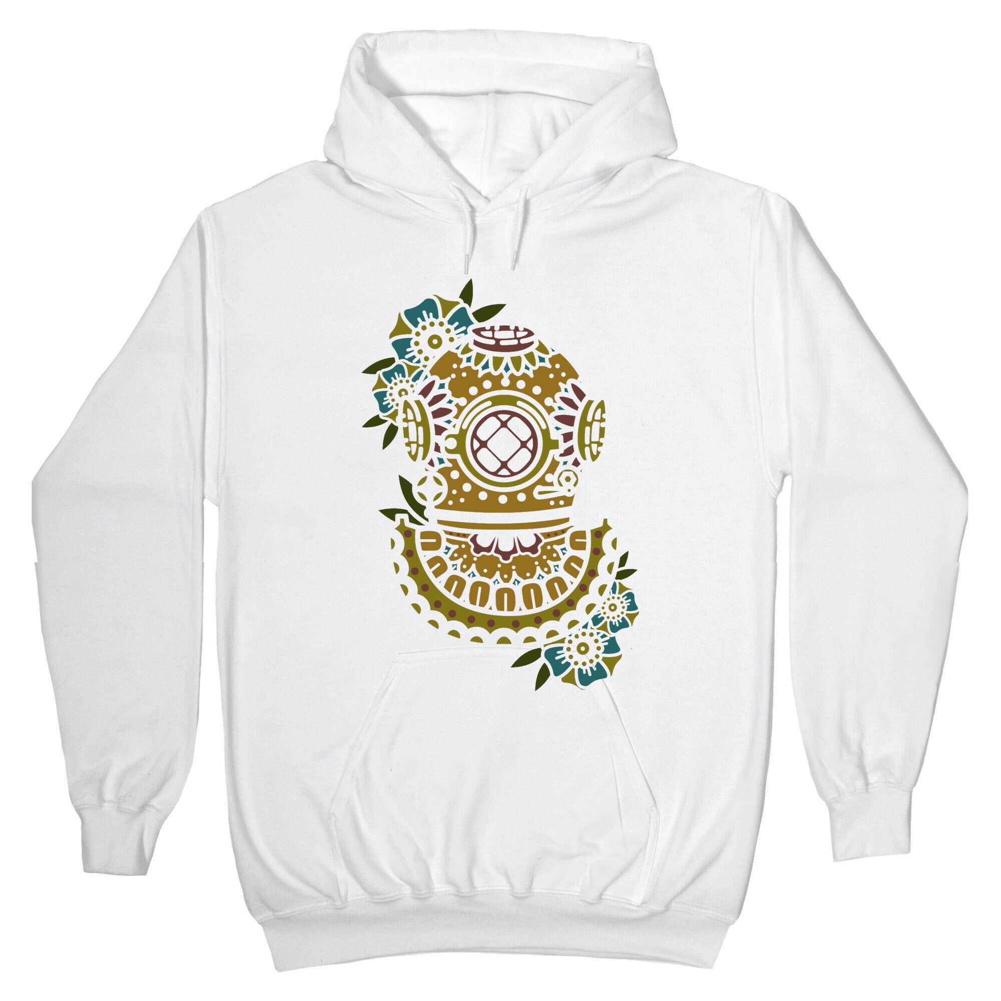 Floral Diving Helmet Hoodie