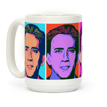 Pop Art Nicolas Cage Coffee Mug