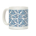 Floral Penis Blue Coffee Mug