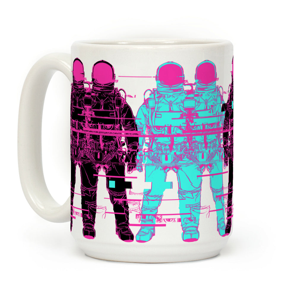 Astronaut Glitches Coffee Mug