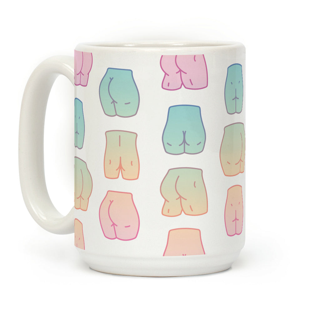 Kawaii Pastel Butt Pattern Coffee Mug