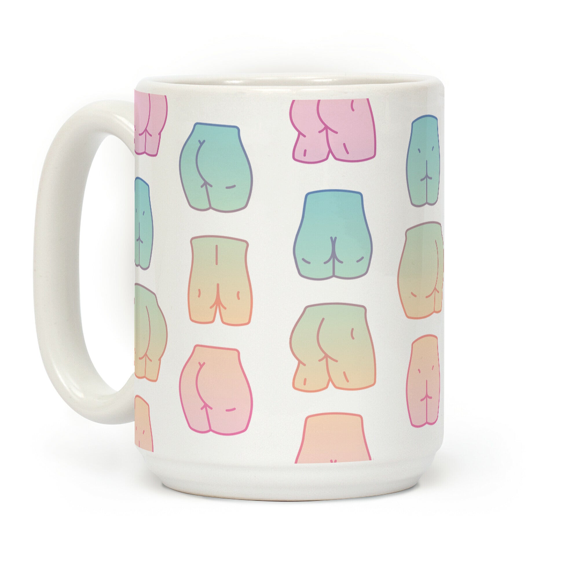 Kawaii Pastel Butt Pattern Coffee Mug