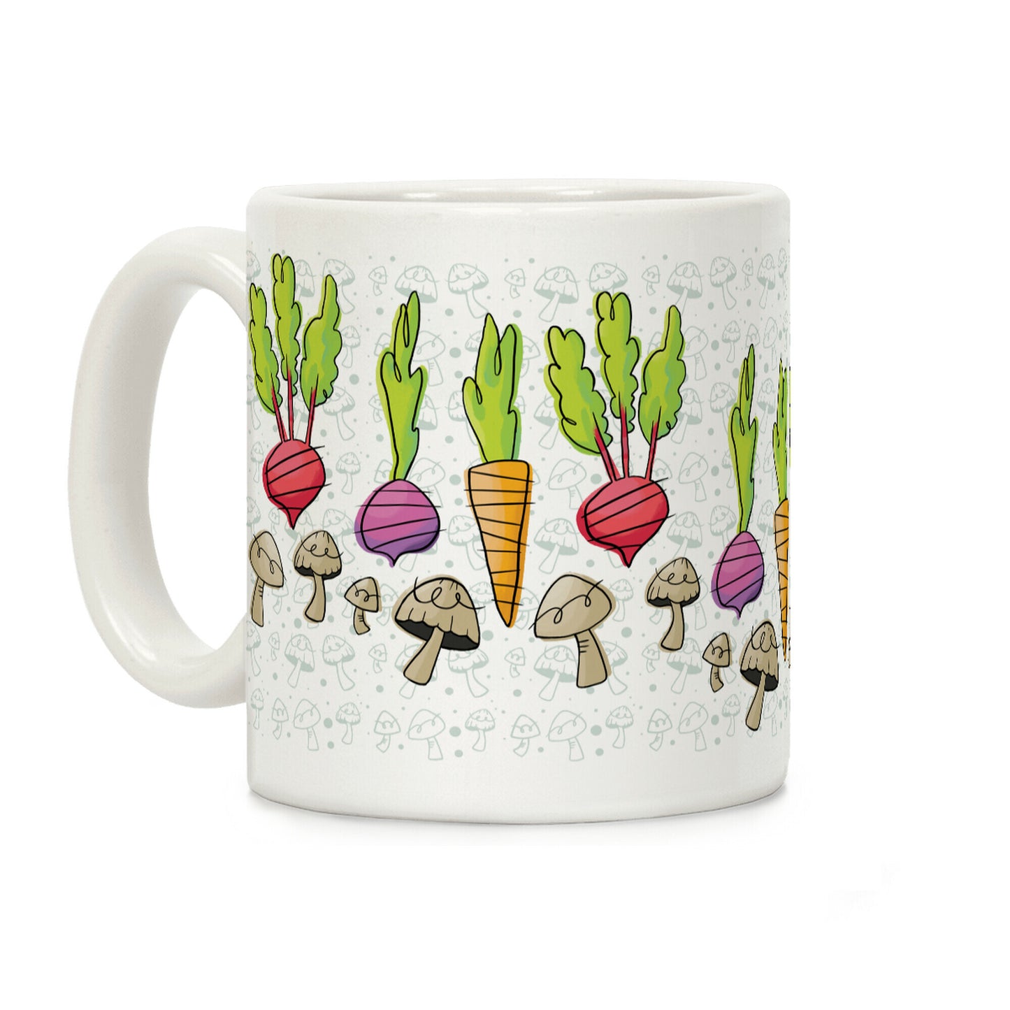 Retro Vegetable Pattern Coffee Mug