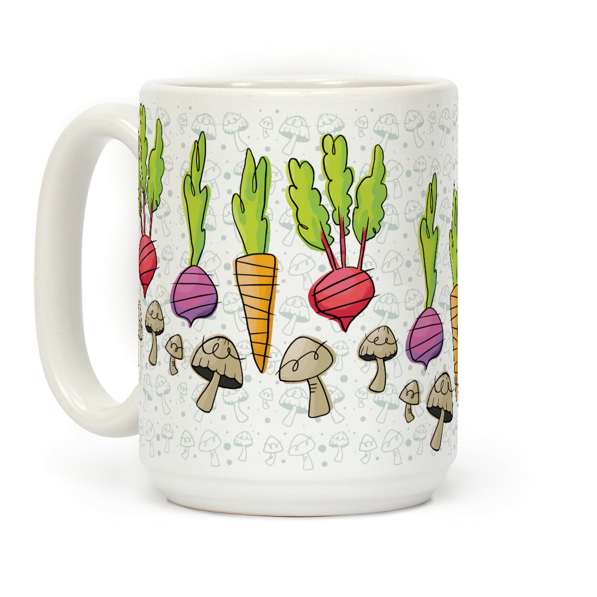 Retro Vegetable Pattern Coffee Mug