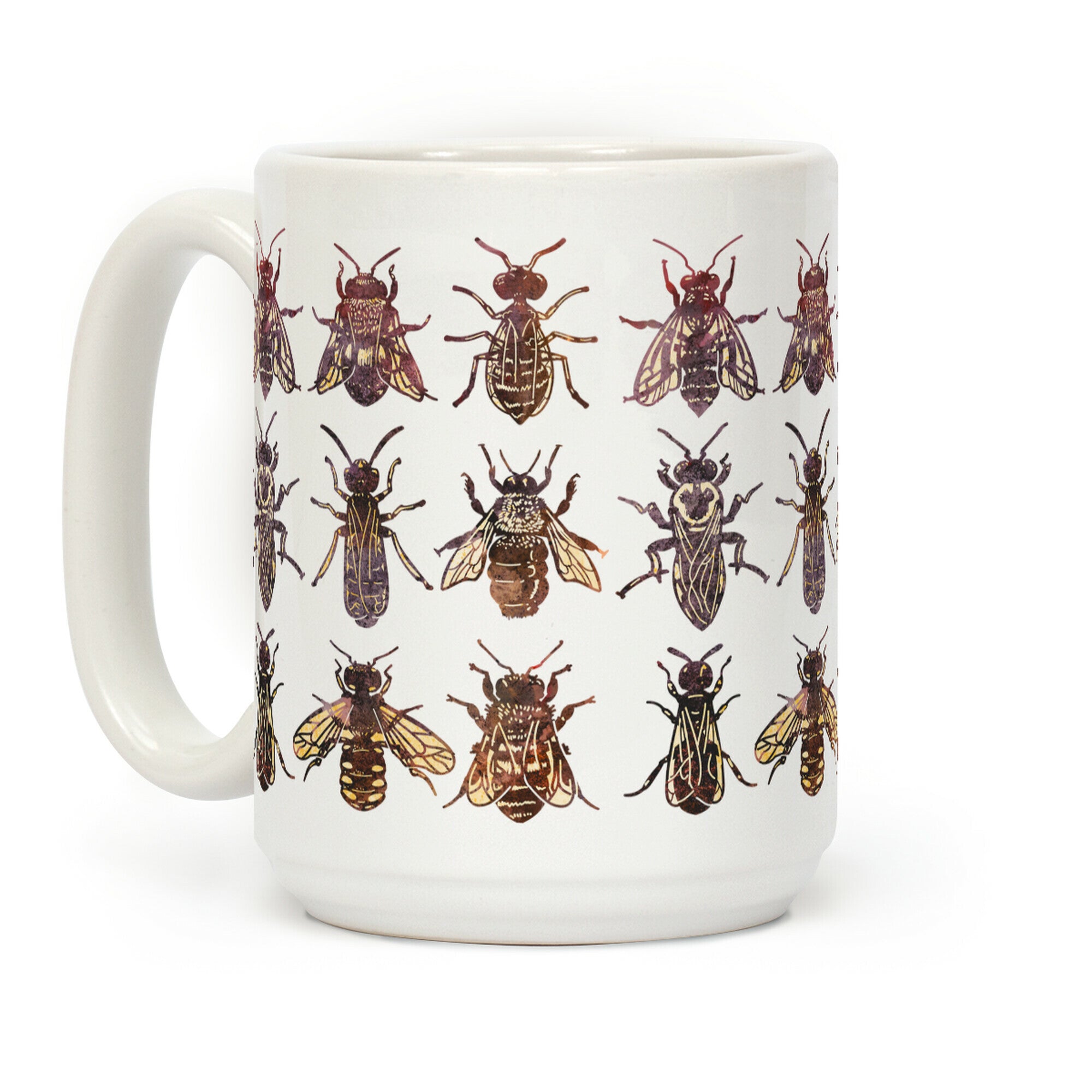 Bee Species Pattern Coffee Mug
