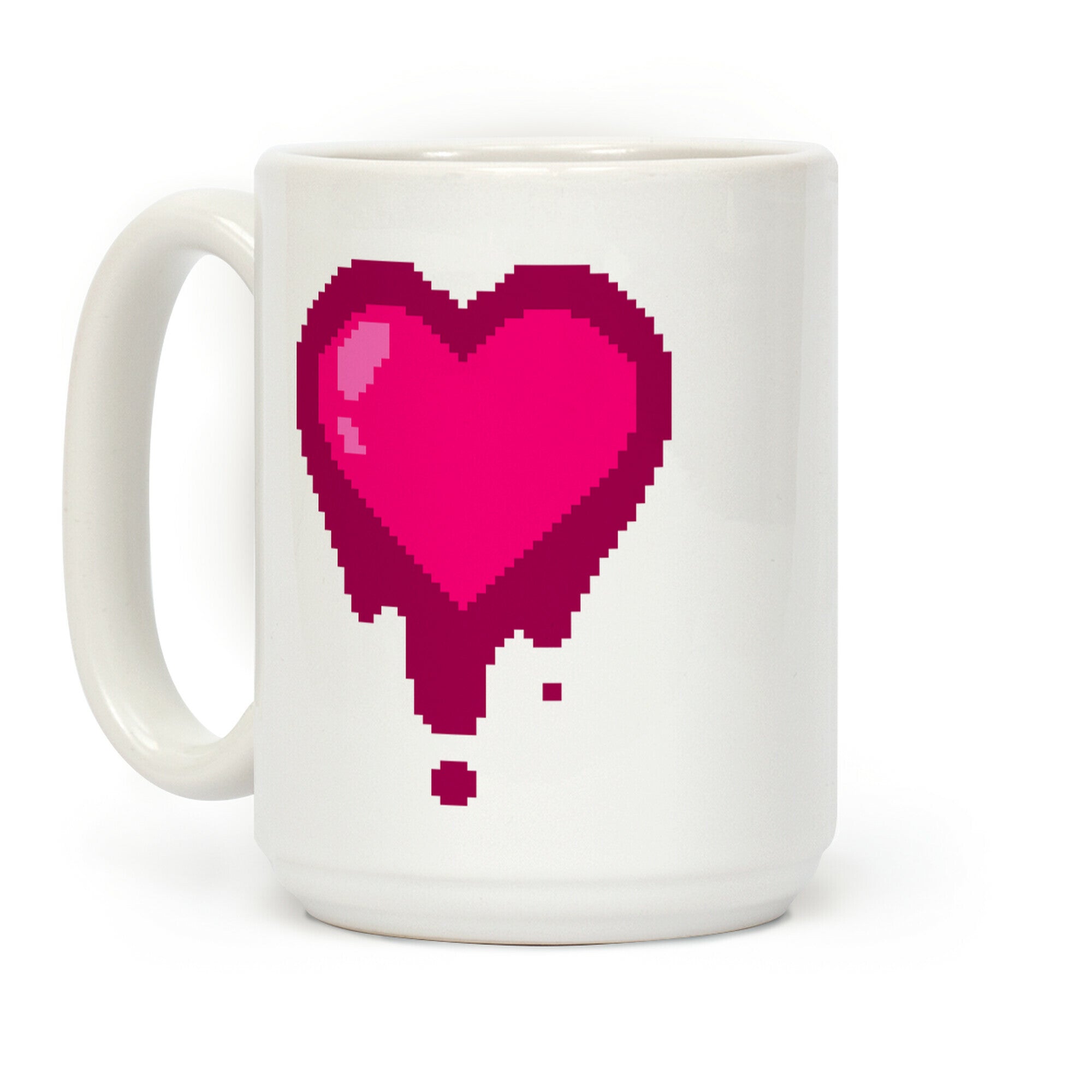 Bleeding Pixel Heart Coffee Mug