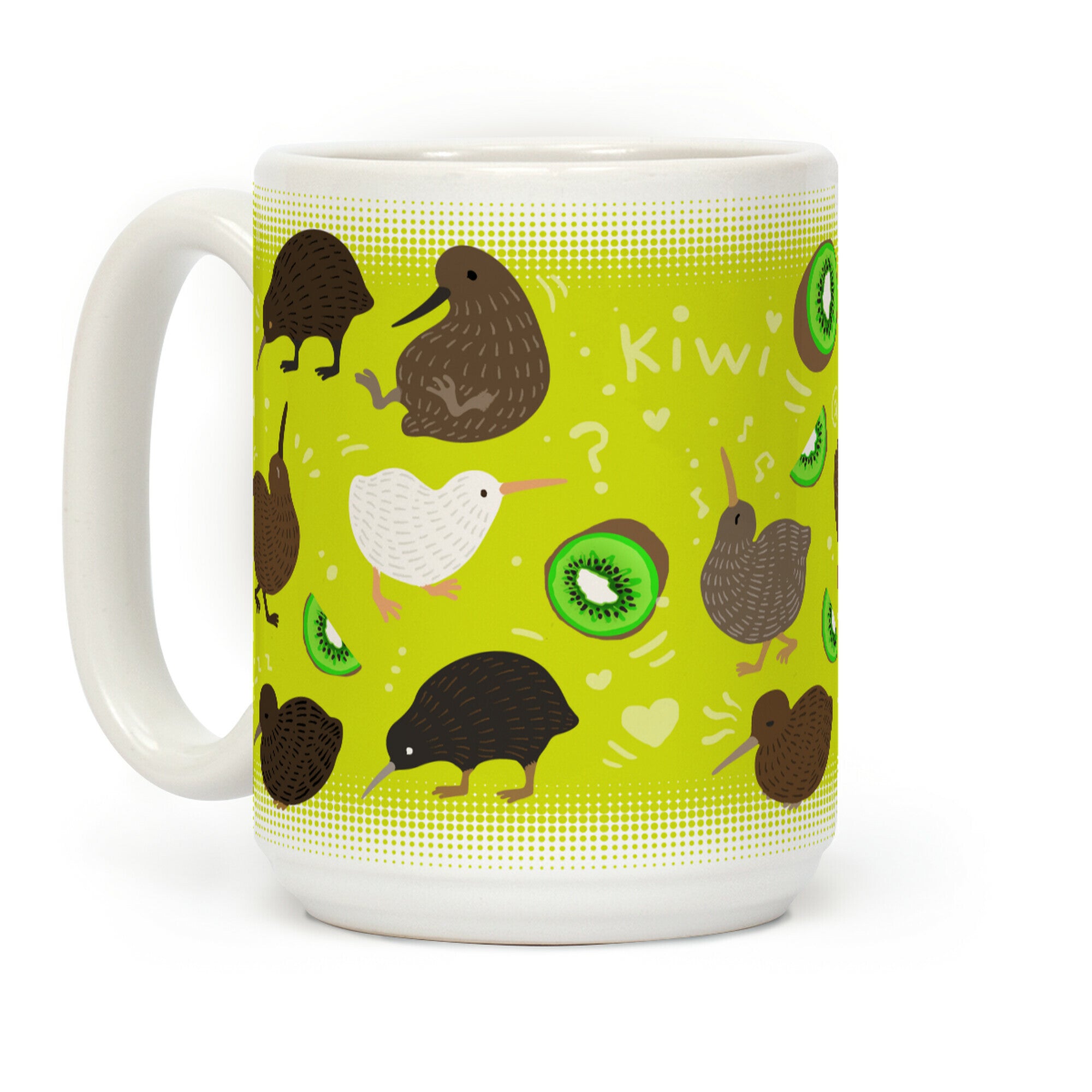 Kiwi Bird Pattern Coffee Mug