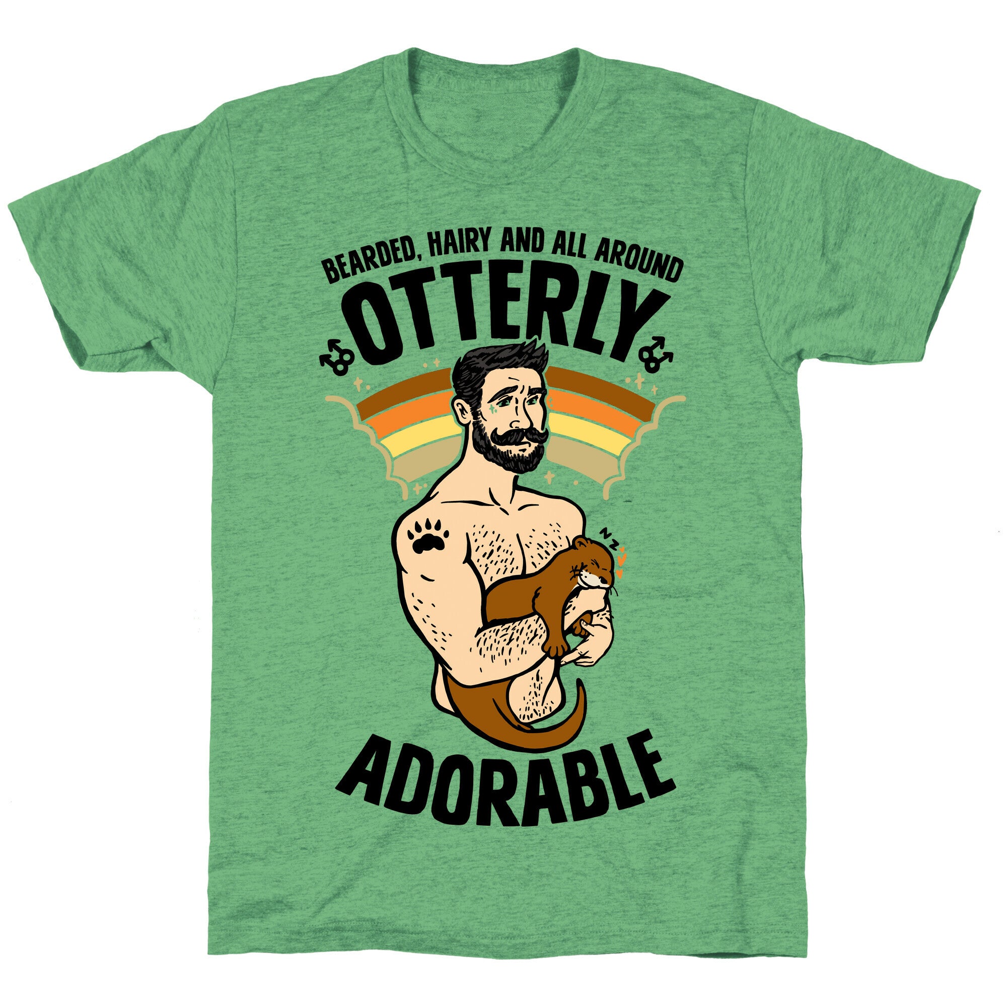 Bearded Hairy and All Around Otterly Adorable Unisex Triblend Tee