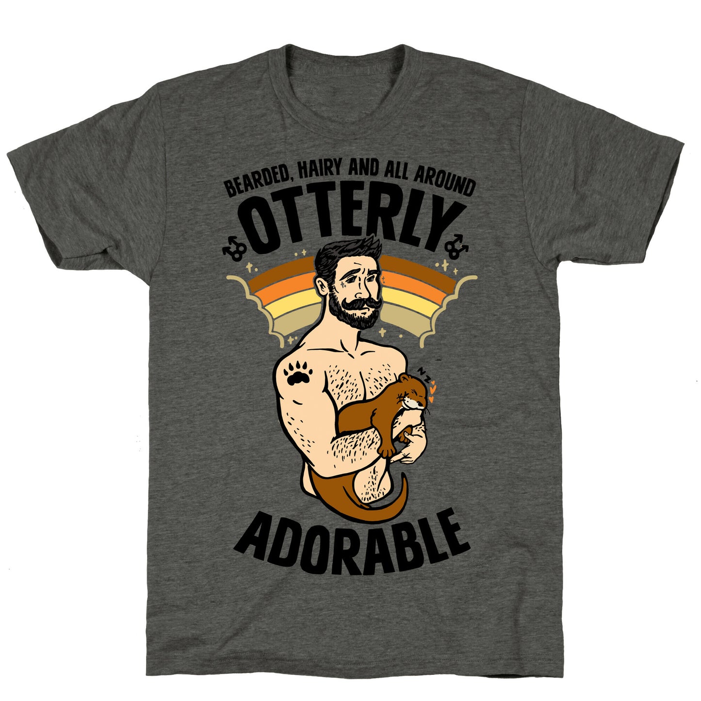 Bearded Hairy and All Around Otterly Adorable Unisex Triblend Tee