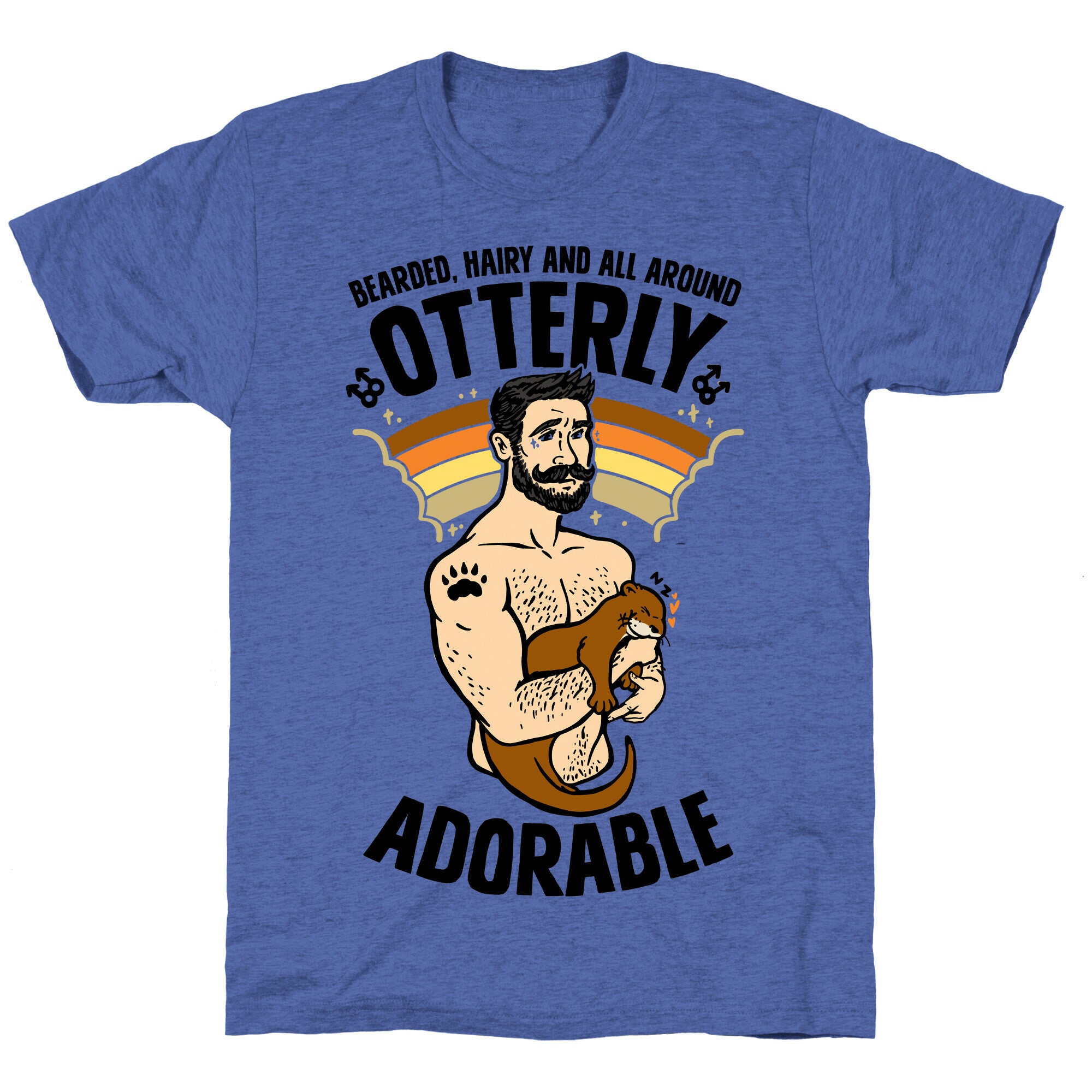 Bearded Hairy and All Around Otterly Adorable Unisex Triblend Tee