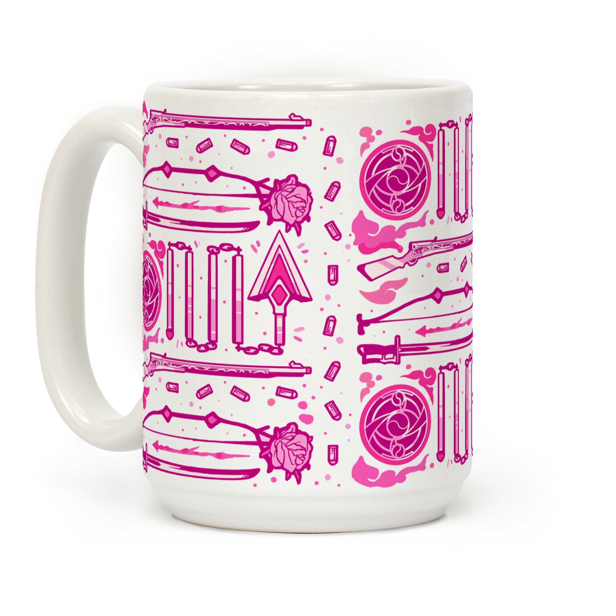 Madoka Magic Girl Weapons Pattern Coffee Mug
