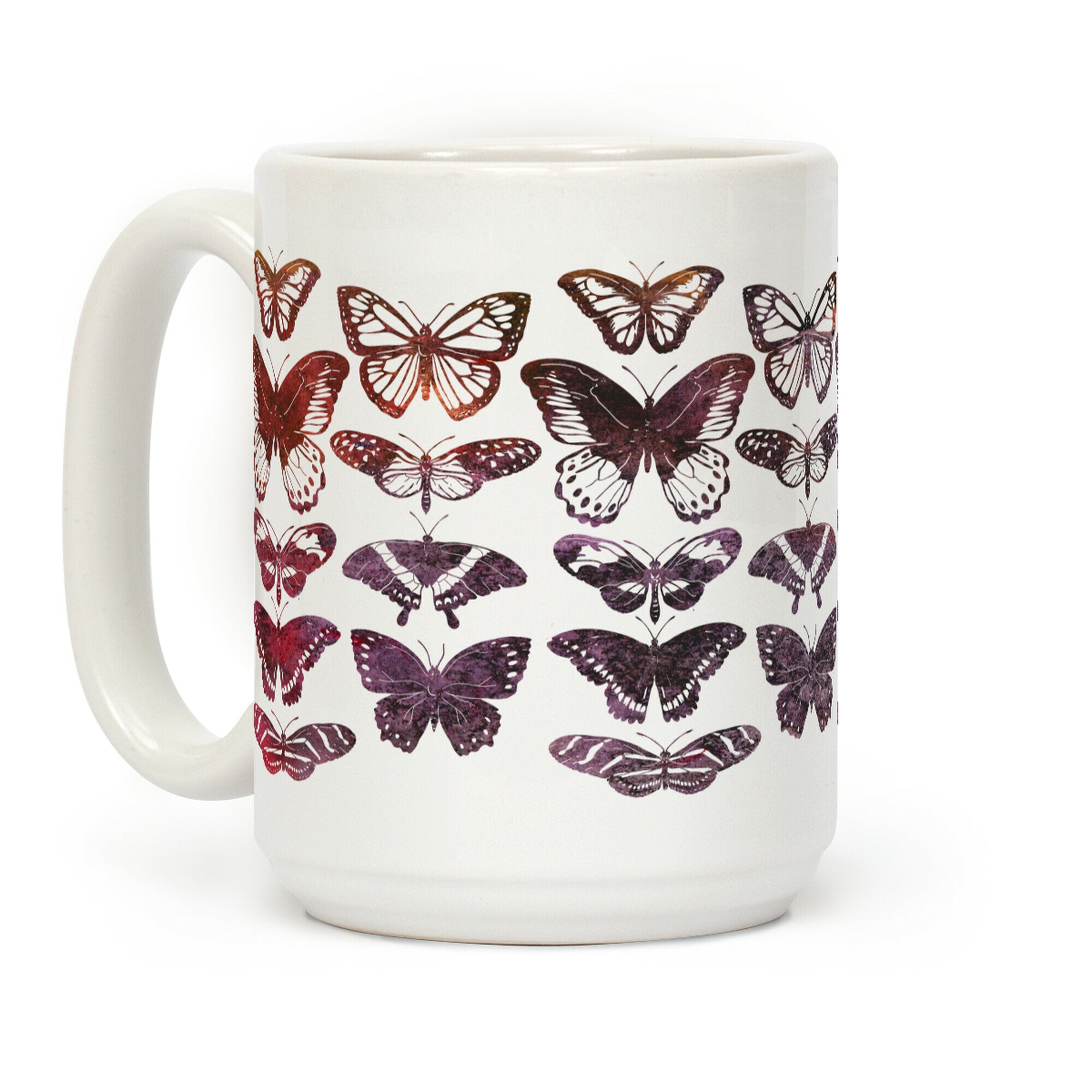 Butterfly Species Pattern Coffee Mug
