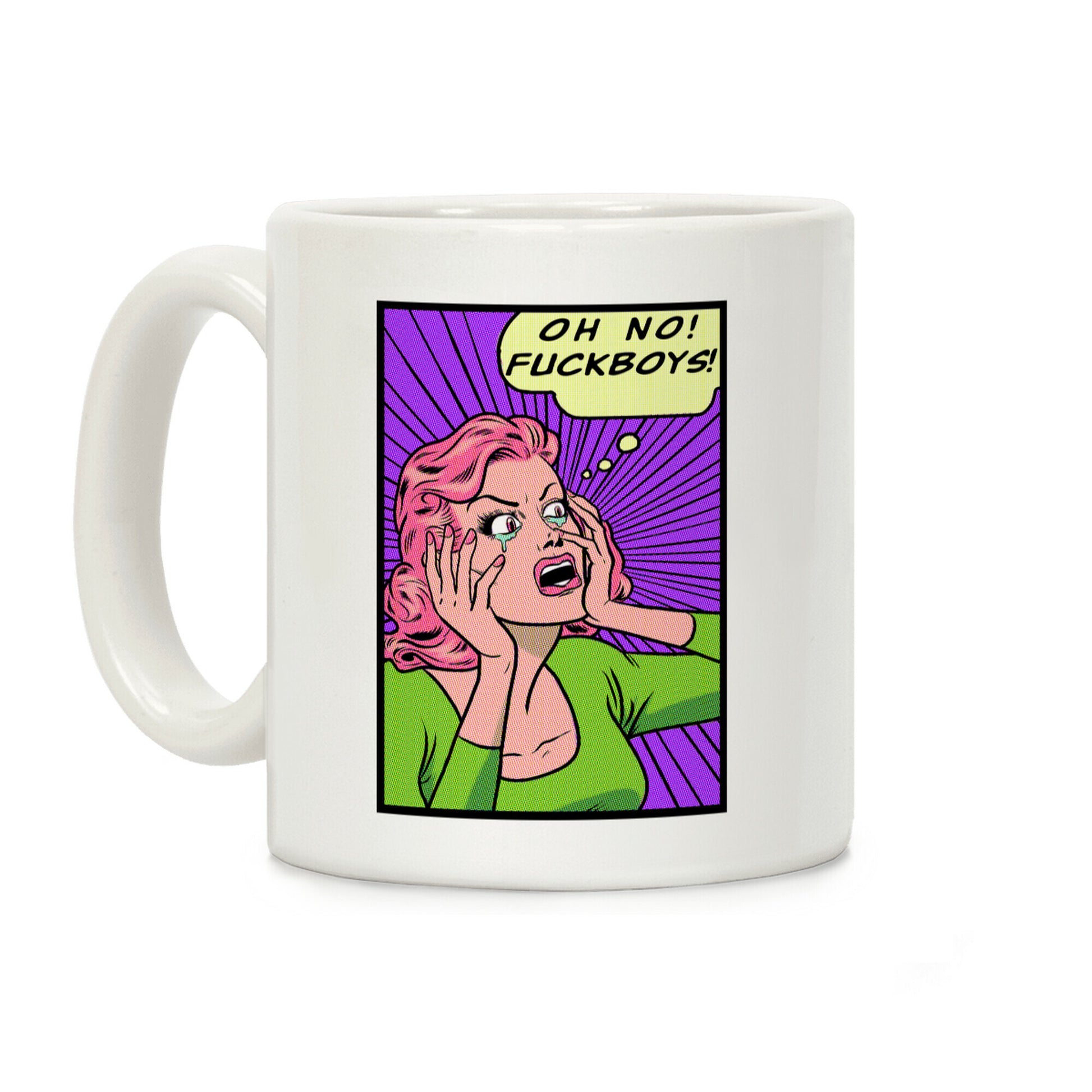 Retro Comic Girl (Oh No! Fuckboys!) Coffee Mug