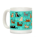 Cute Pixel Kitty Cats Coffee Mug