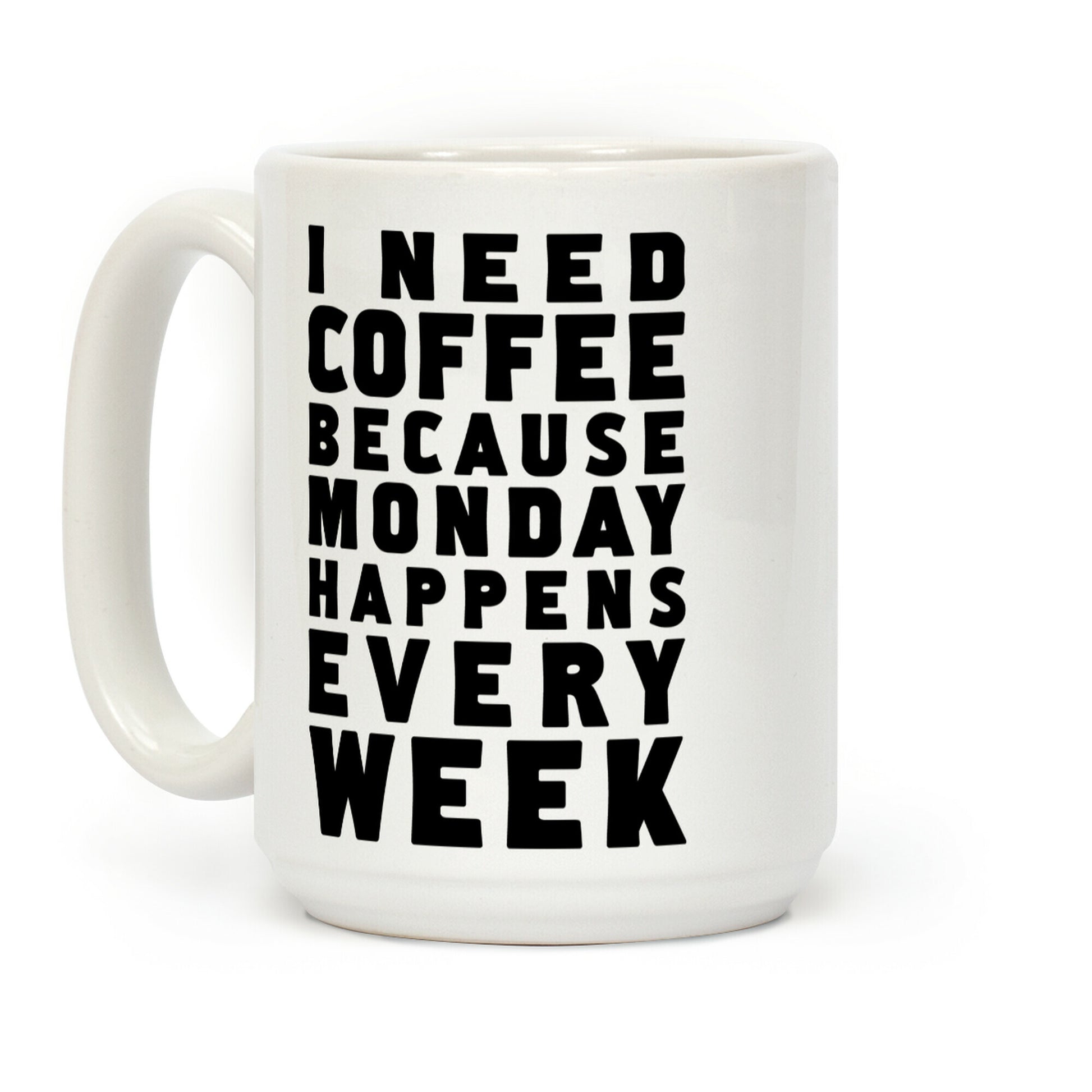 I Need Coffee Because Monday Happens Every Week Coffee Mug