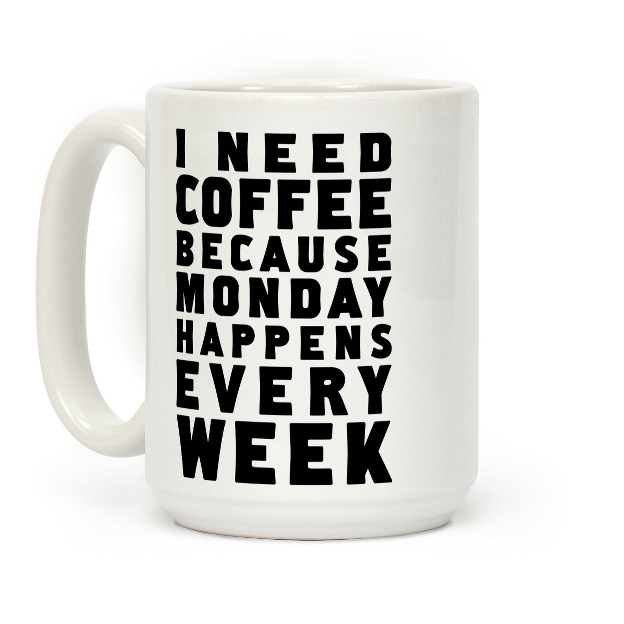 I Need Coffee Because Monday Happens Every Week Coffee Mug
