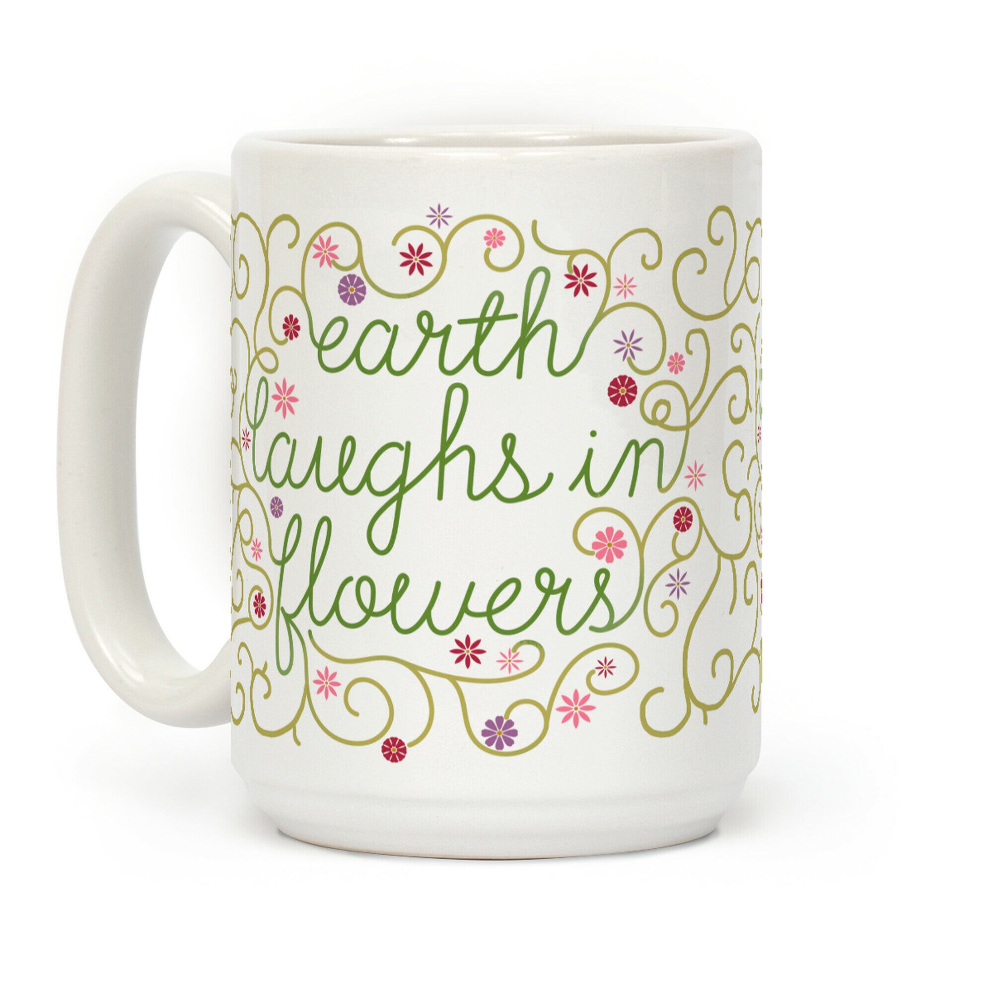 Earth Laughs In Flowers (Emerson Quote) Coffee Mug
