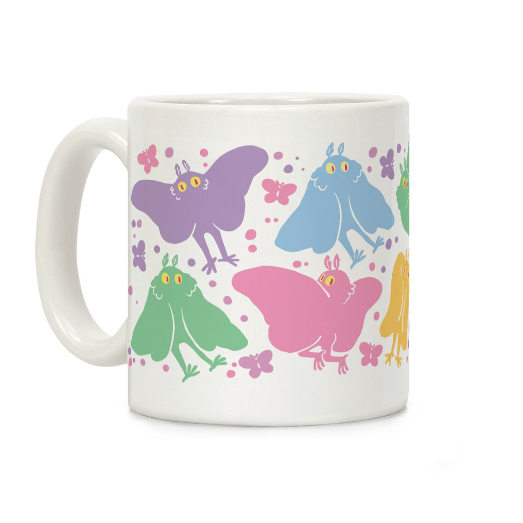 Cute Pastel Mothman Pattern Coffee Mug