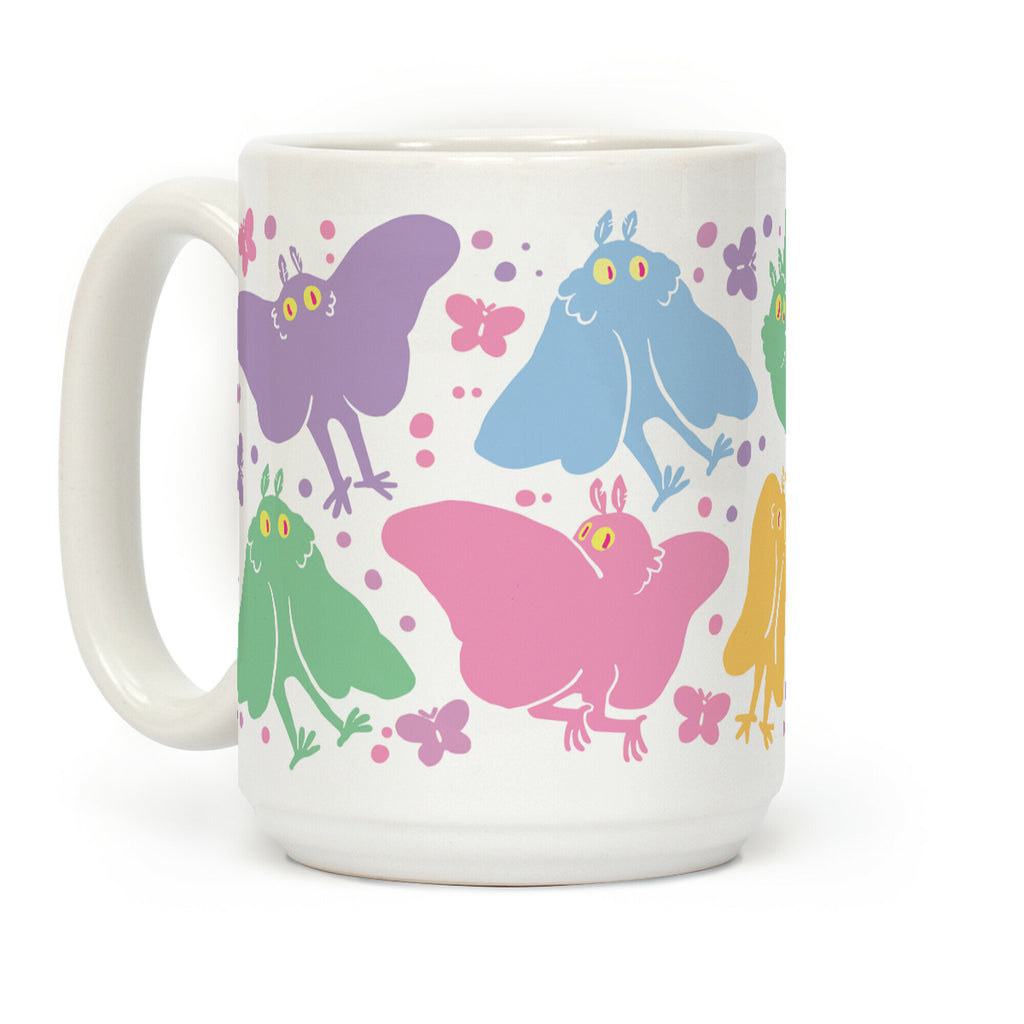 Cute Pastel Mothman Pattern Coffee Mug
